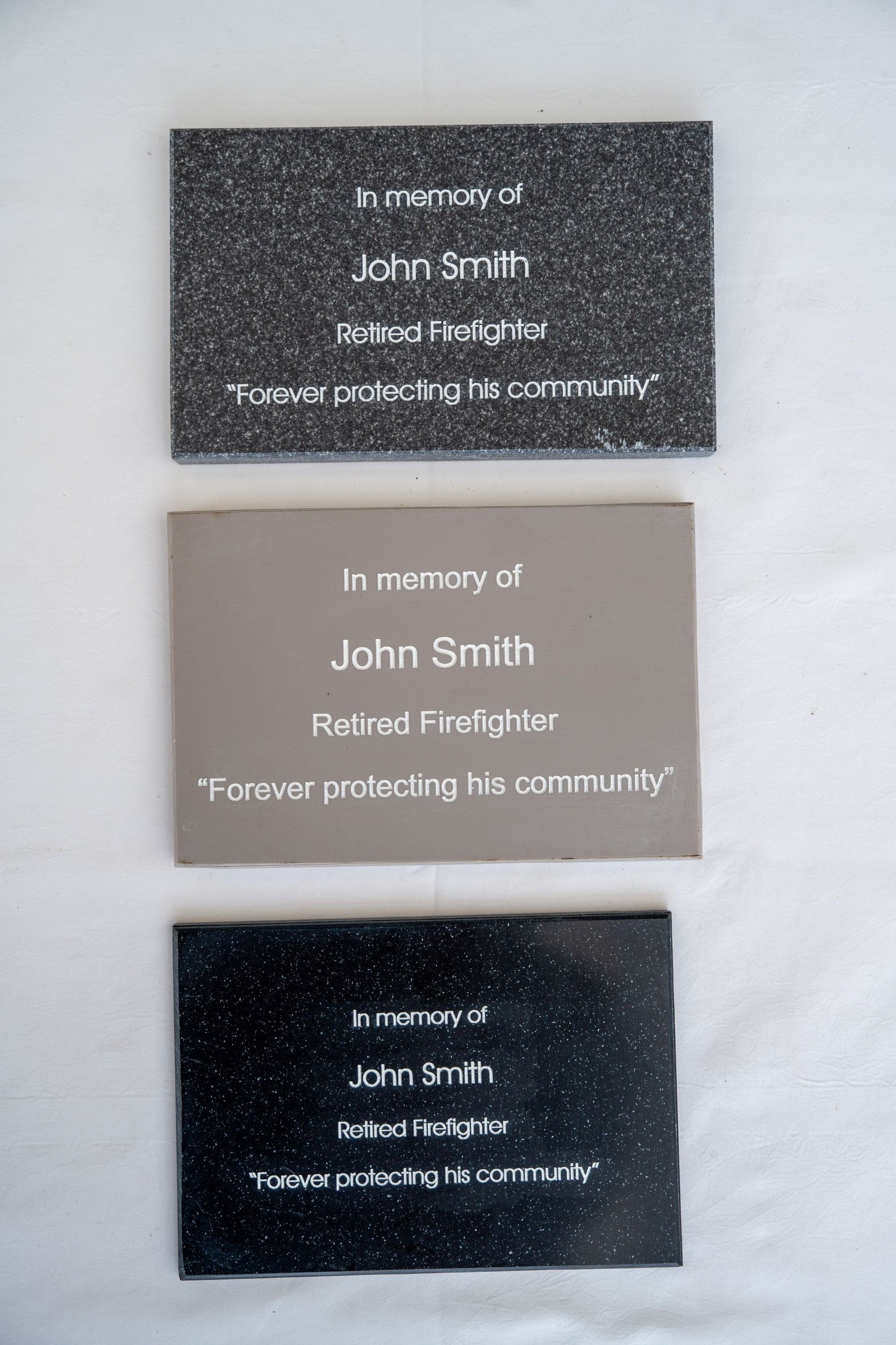 "In Memory" Plaque for Fallen Firefighters