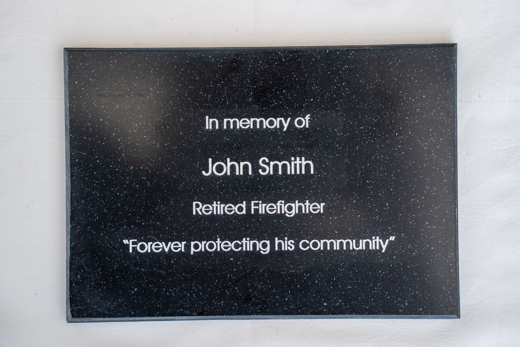 "In Memory" Plaque for Fallen Firefighters