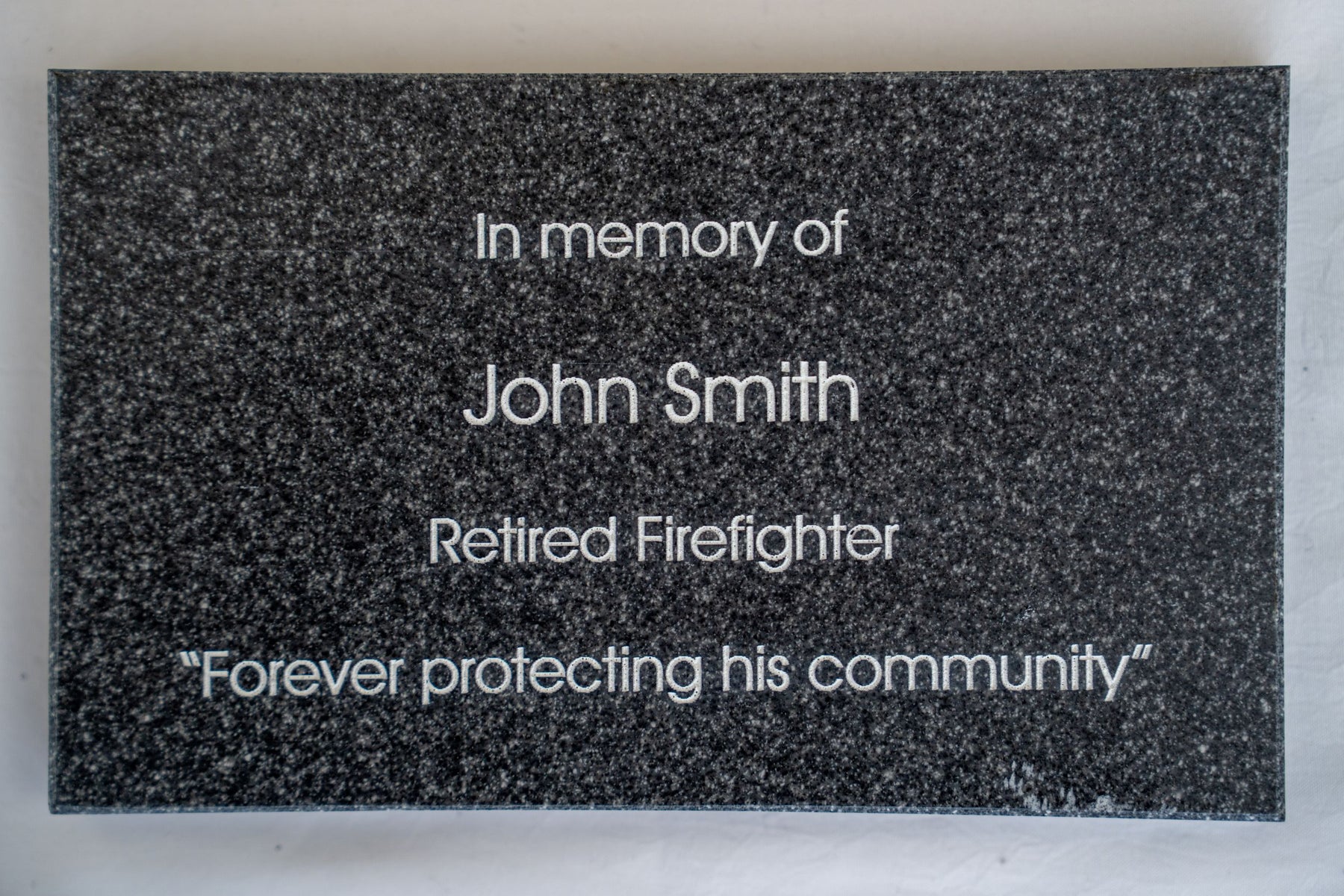 "In Memory" Plaque for Fallen Firefighters