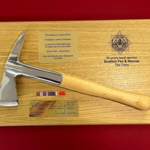 Mounted Presentation Axe on Board