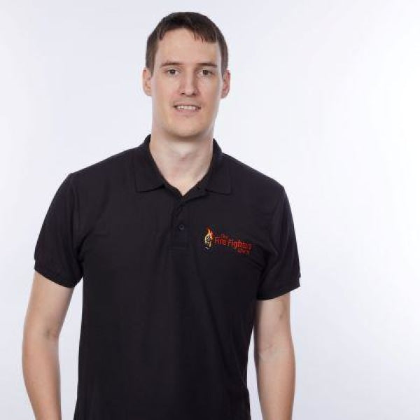 Adult Polo Shirts - Black & White Adults Clothing