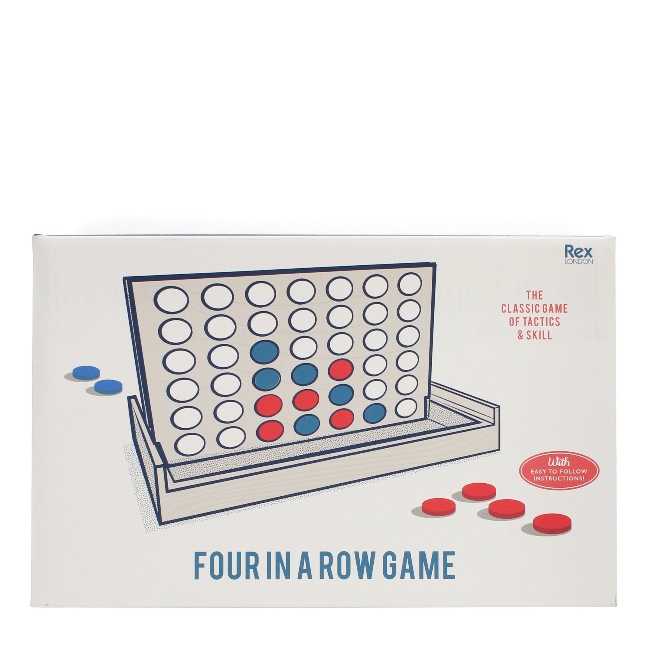 Wooden "Four in a Row" game set