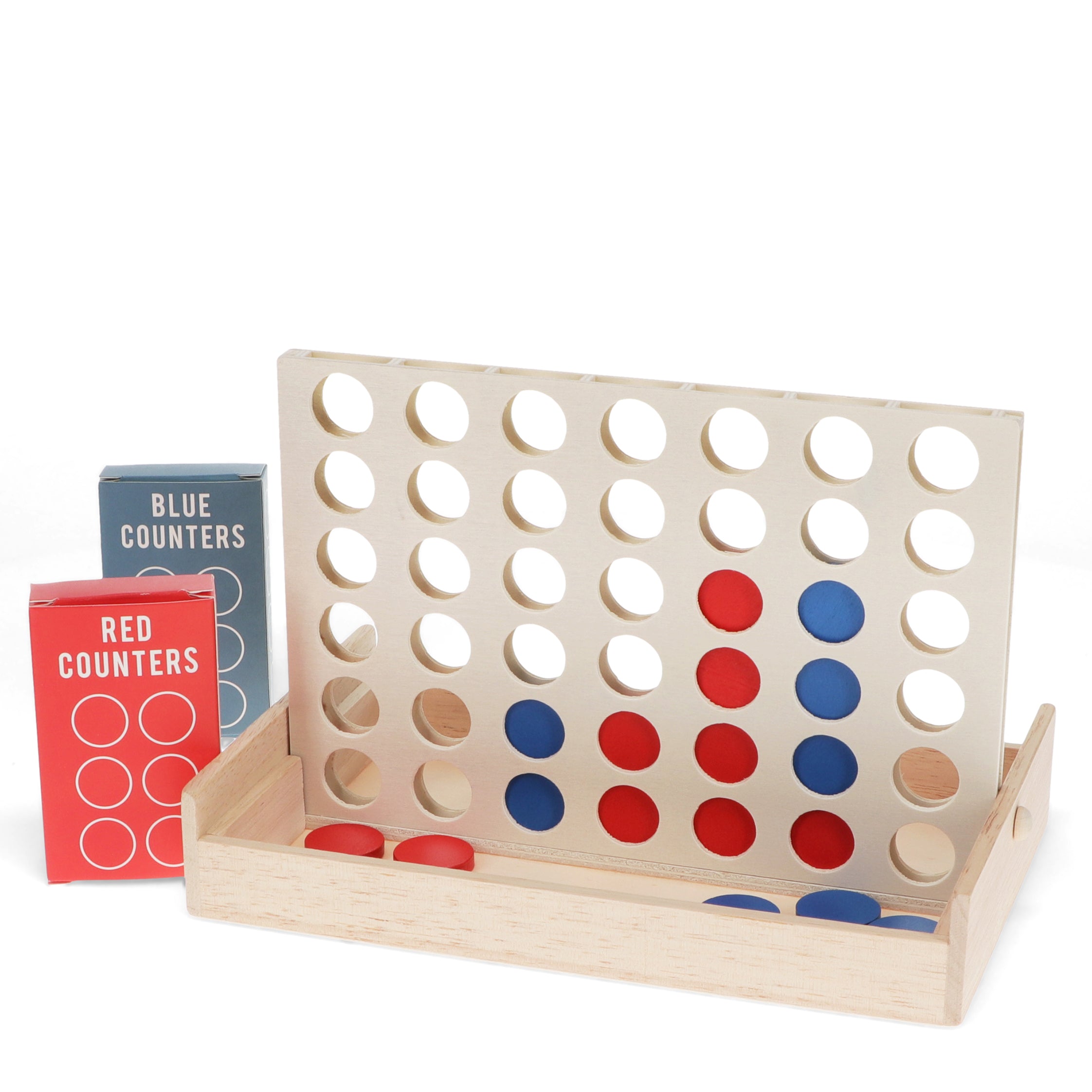 Wooden "Four in a Row" game set