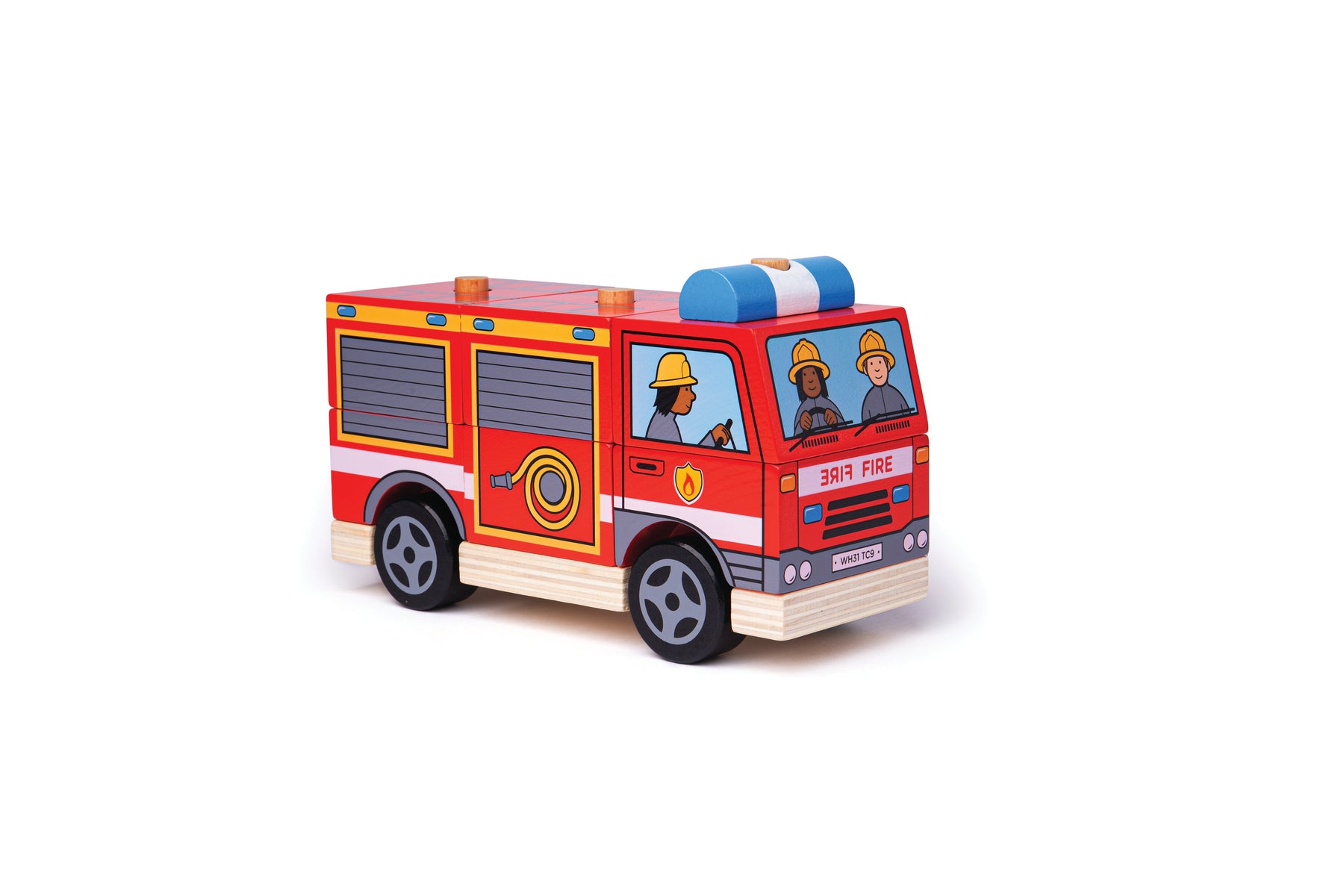 Wooden Stacking Fire Engine