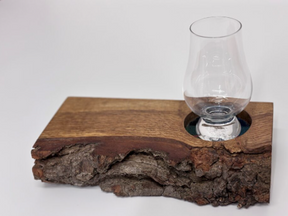 Decorative Tree Bark Slice with candle or glass