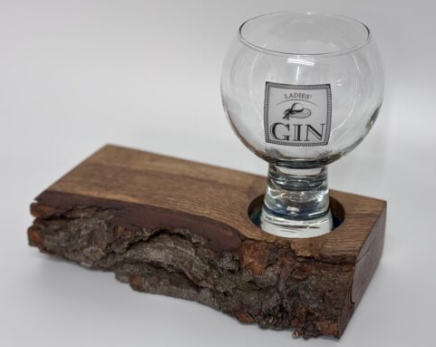Decorative Tree Bark Slice with candle or glass
