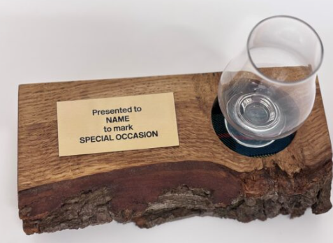 Decorative Tree Bark Slice with candle or glass