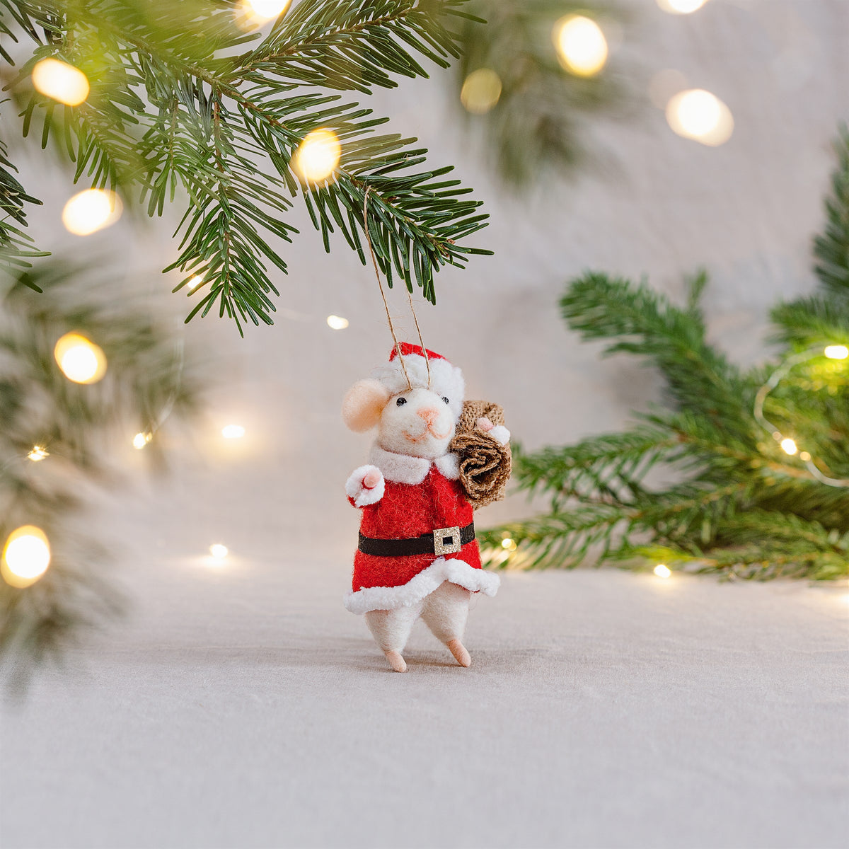 Santa Mouse Bauble