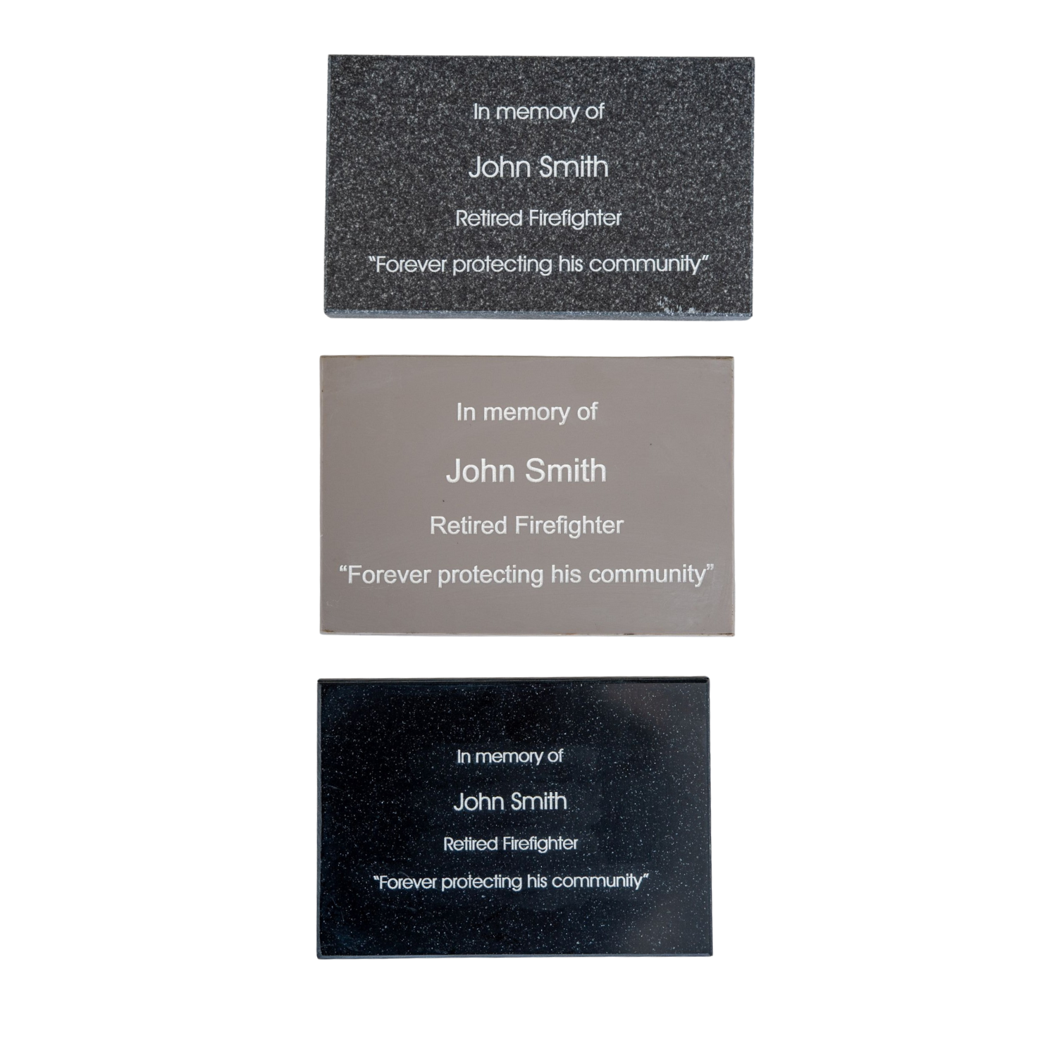 "In Memory" Plaque for Fallen Firefighters