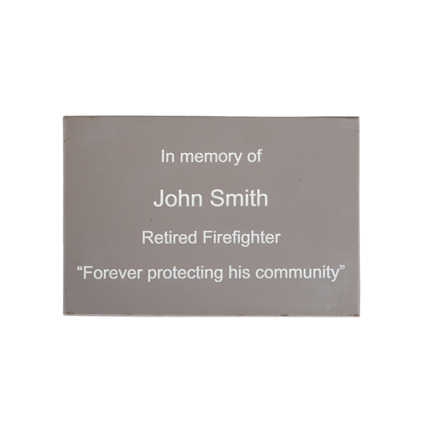 "In Memory" Plaque for Fallen Firefighters