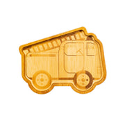Fire Engine Bamboo Plate