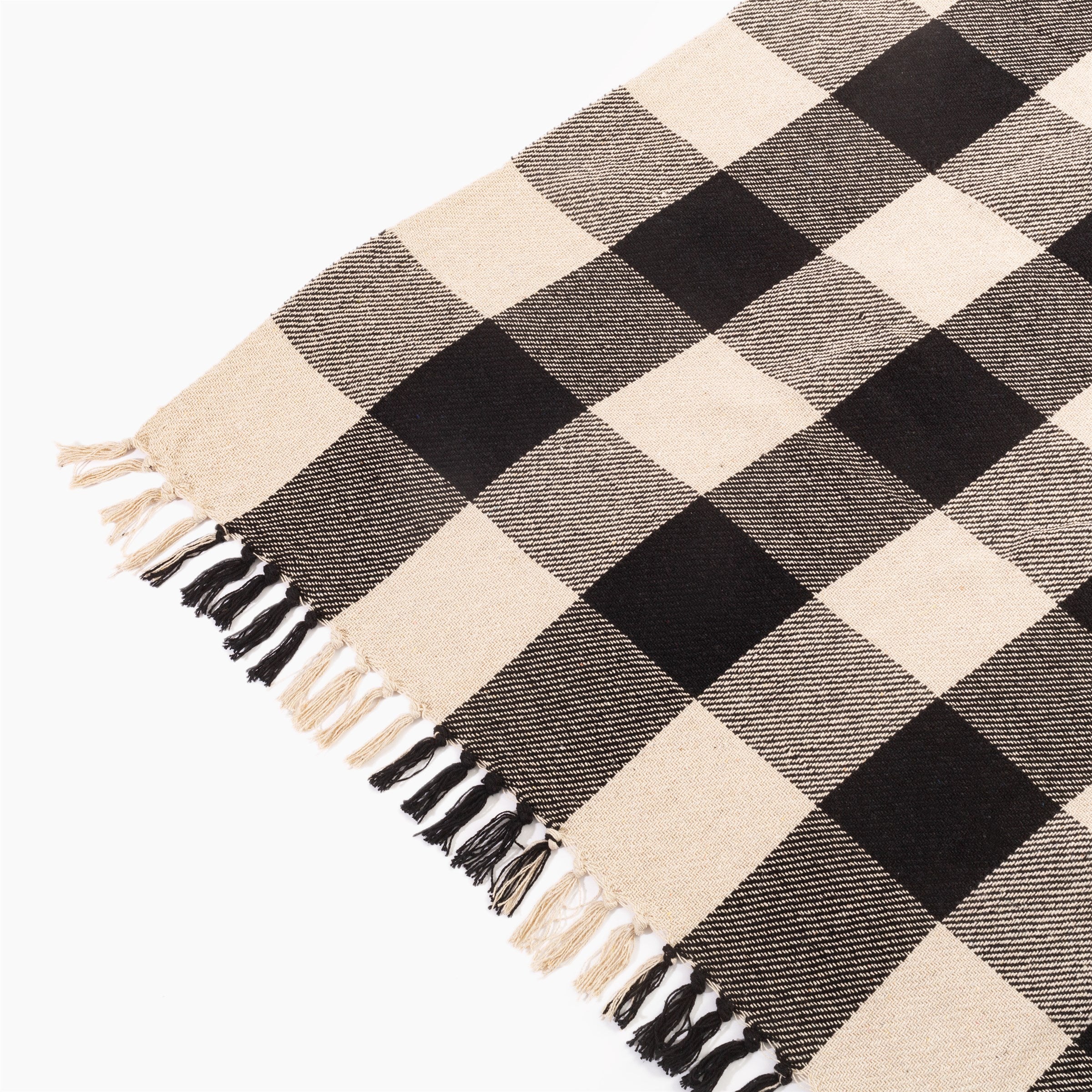 Black Gingham Throw