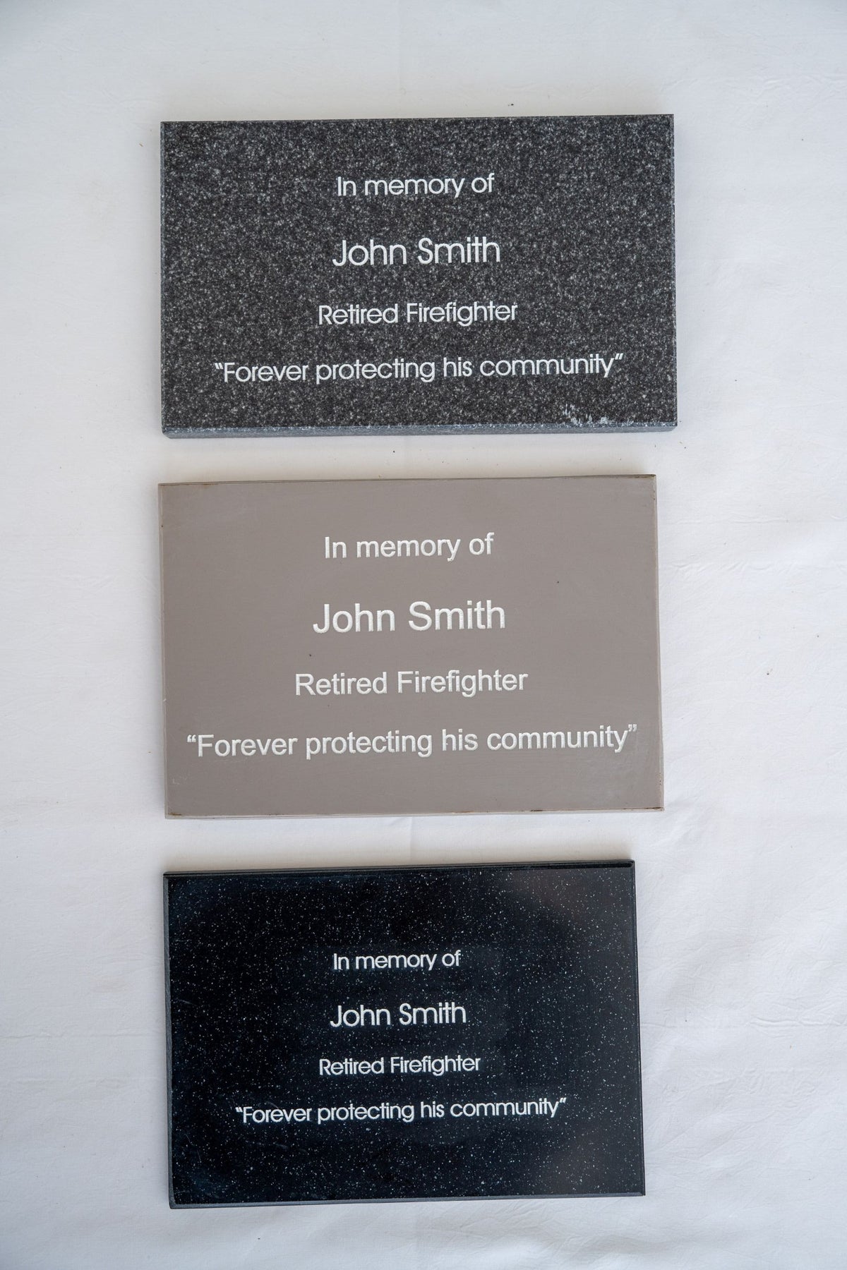 "In Memory" Plaque for Fallen Firefighters