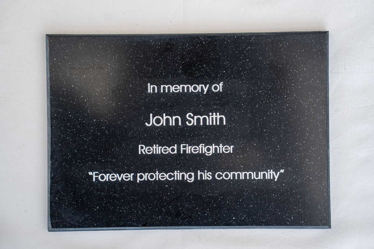 "In Memory" Plaque for Fallen Firefighters