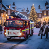 Fire Engine Christmas Card
