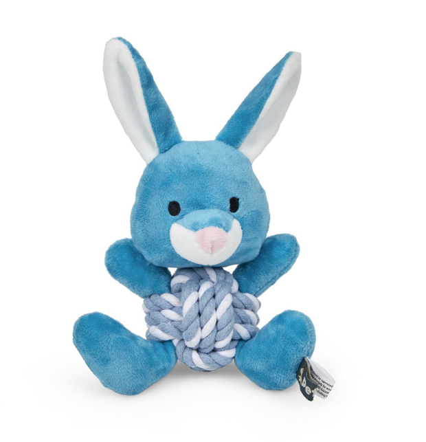 Little Petface Rabbit Rope Ball Dog Toy
