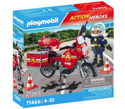 Playmobil 71466 Action Heroes Motorcycle and Oil Spill