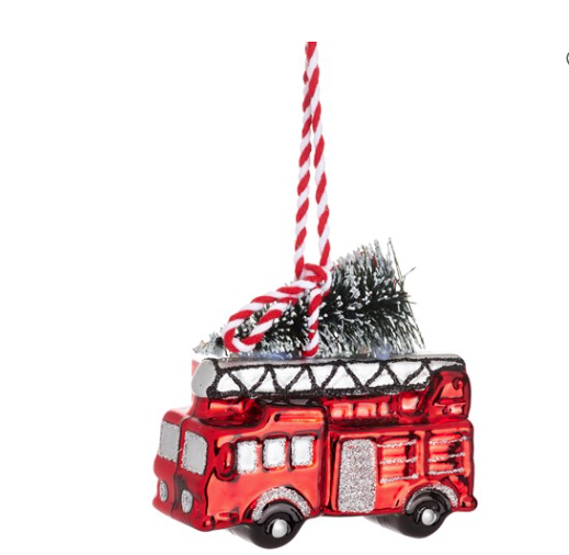 Fire Engine Christmas Bauble