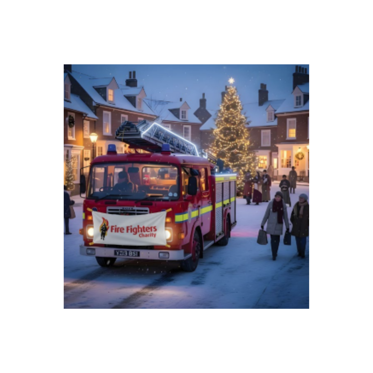Fire Engine Christmas Card