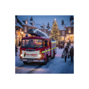 Fire Engine Christmas Card