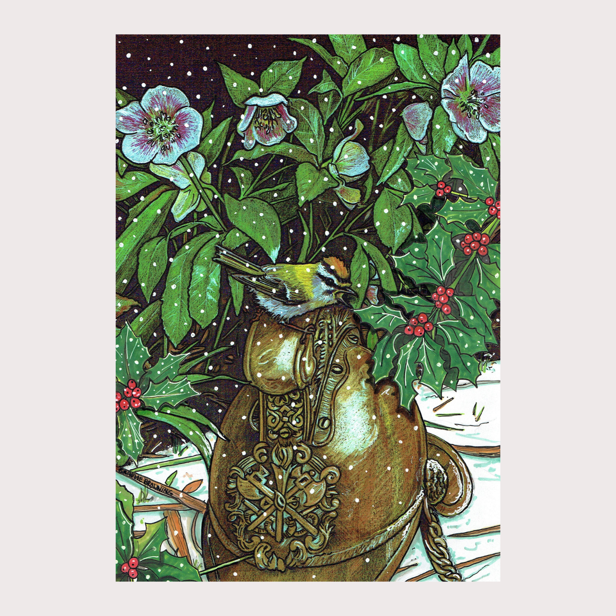 Christmas Card - Vintage Helmet