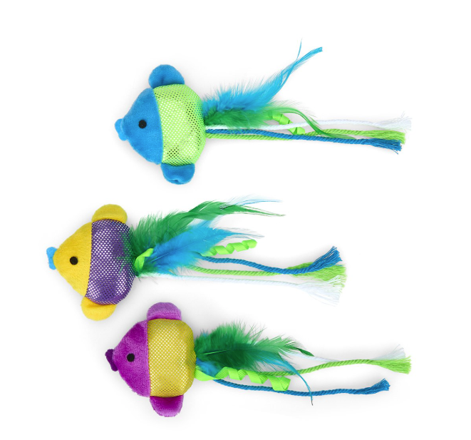 Catkins Shiny Fish Plush Cat Toy