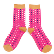 Miss Sparrow Hot Pink Heart Socks