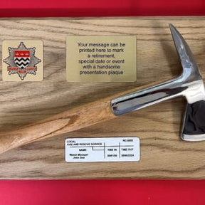 Mounted Presentation Axe on Board
