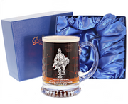 'Saved' Panel Cut Crystal Beer Tankard, Boxed - H10C