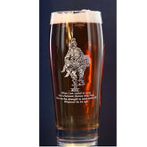 'Saved' Lager Glass, Boxed - H10E